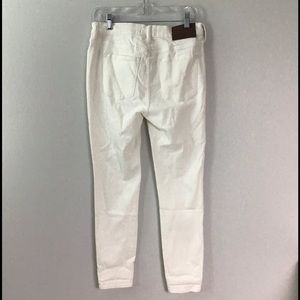 JCREW  Mercantile , white  high waist , straight skinny jeans , 29/28. New